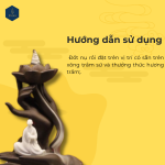 Xông trầm thác khói + tượng sứ  nhỏ