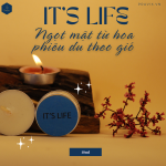 Nến Thơm IT'S LIFE 60ml hũ đất nung - hương biển cả xanh mát, giúp thư giãn, hỗ trợ giấc ngủ 