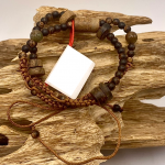 Vòng tay trầm phối đá Như ý 163