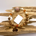 Vòng tay trầm phối đá pure love 96