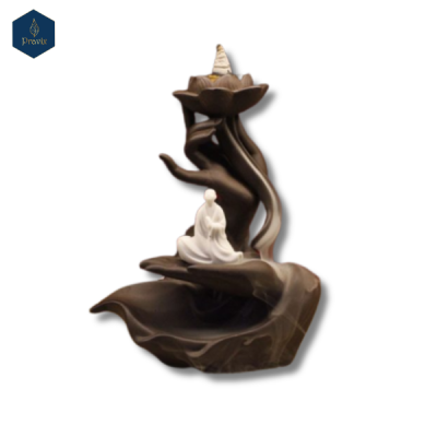 Xông trầm thác khói + tượng sứ  nhỏ