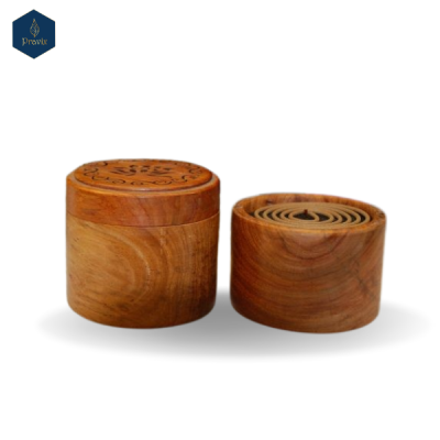 Xông trầm gỗ hương khoanh  (2in1)