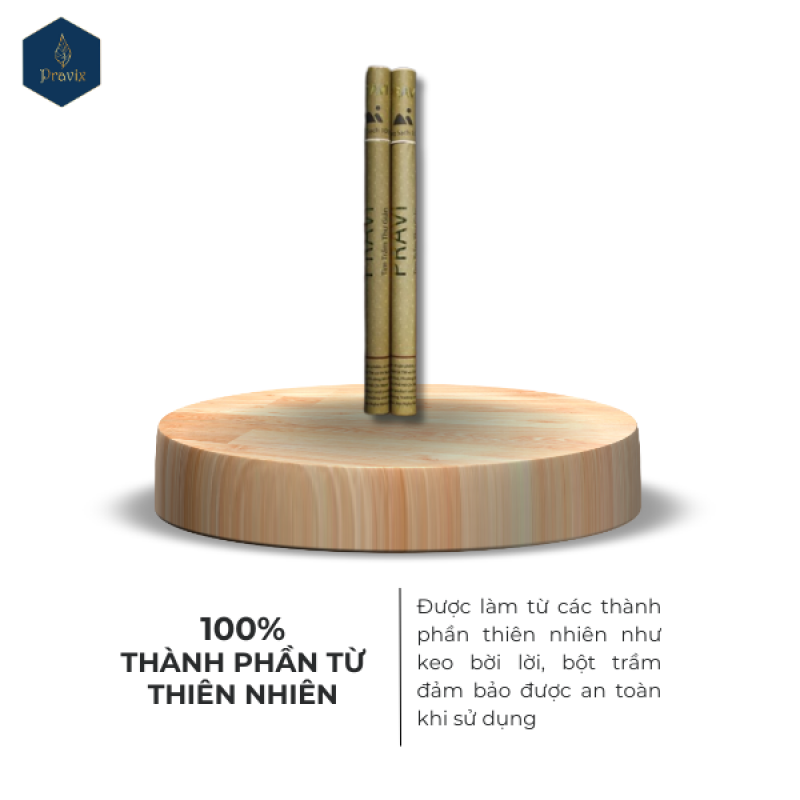 Tim Trầm PRAVI ống gỗ - 30 cây