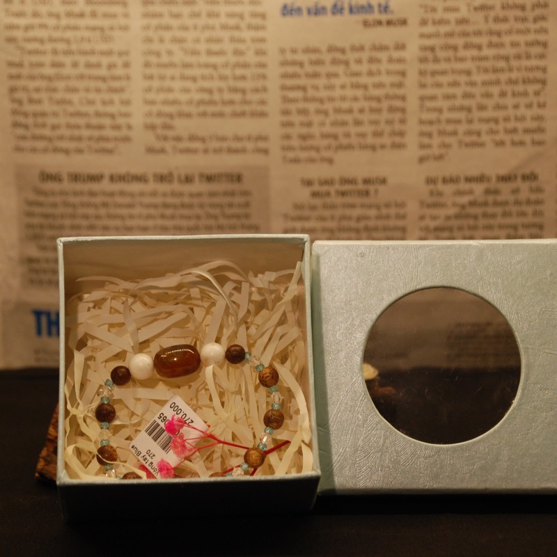 Vòng trầm phối đá Blue 270