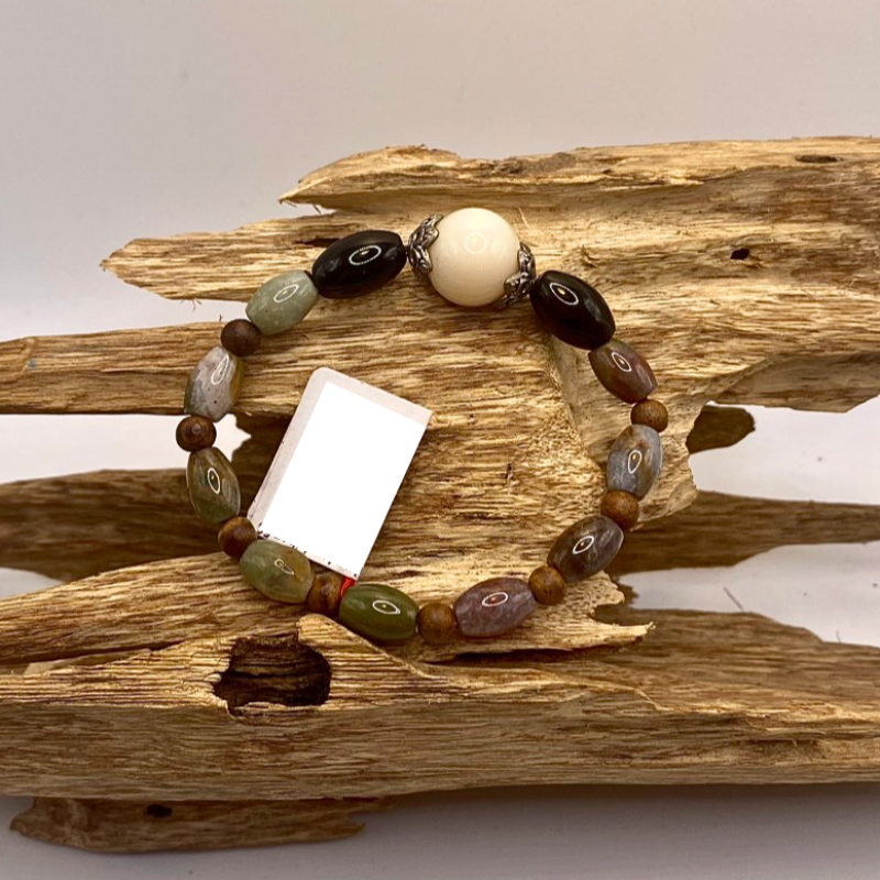 Vòng tay trầm phối đá Liber 50