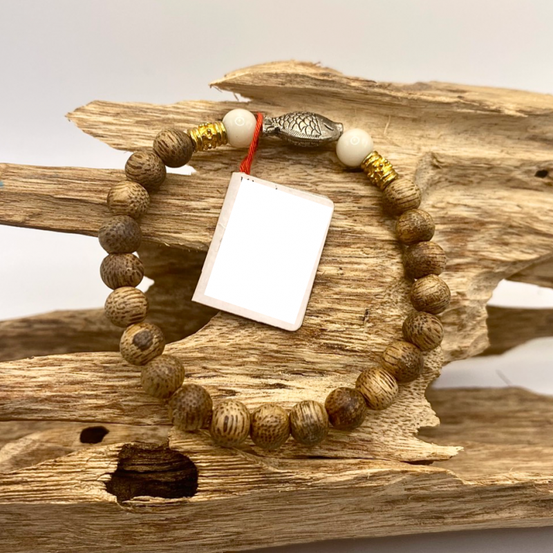 Vòng tay trầm phối đá pure love 96-1