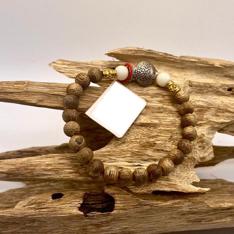 Vòng tay trầm phối đá pure love 96-1